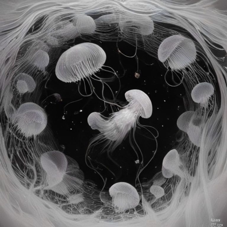 바닷속 해파리 몽환 조명 오케스트라