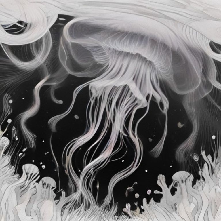 바닷속 해파리 몽환 조명 오케스트라