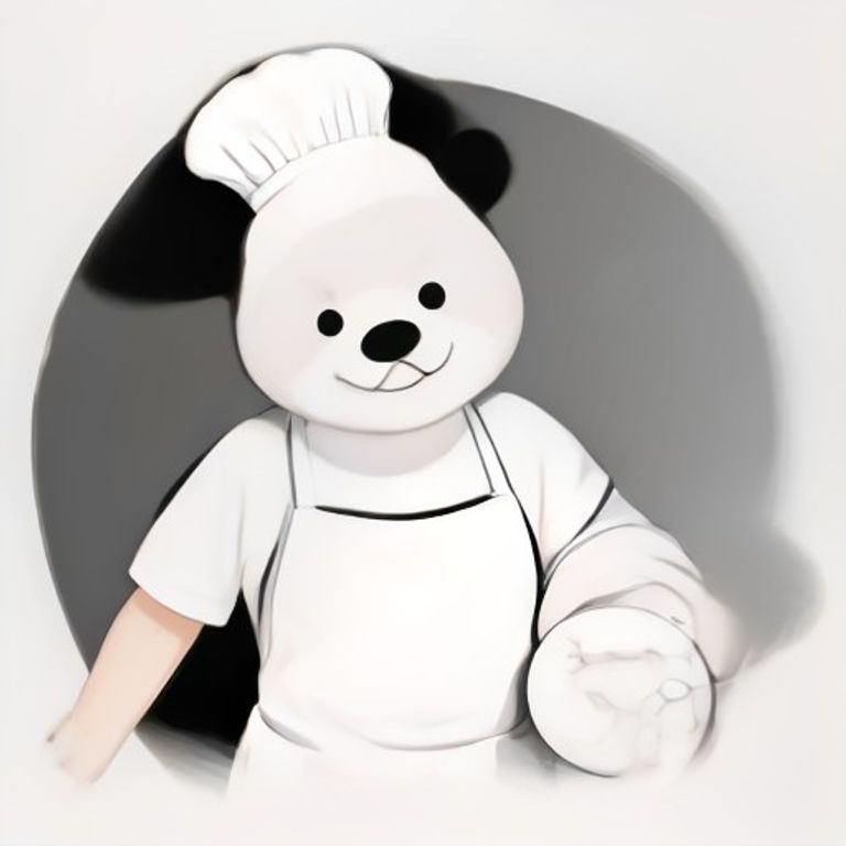꼬마 요리사의 깔끔한 앞치마와 요리 모자