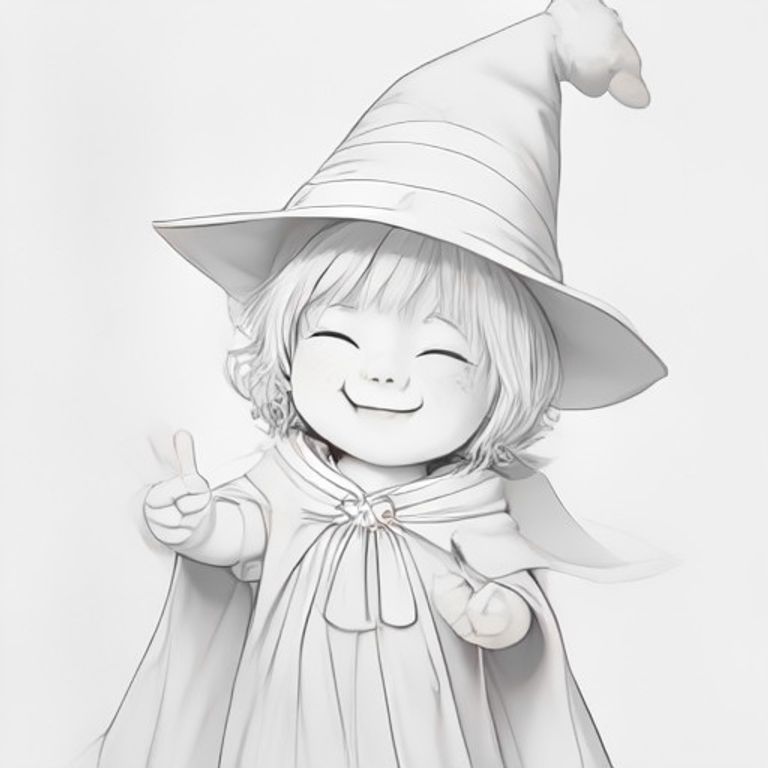 마법사 꼬마의 별 망토와 고깔 모자