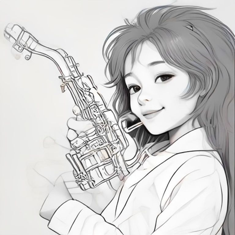 신나는 꼬마 사자의 색소폰 연주