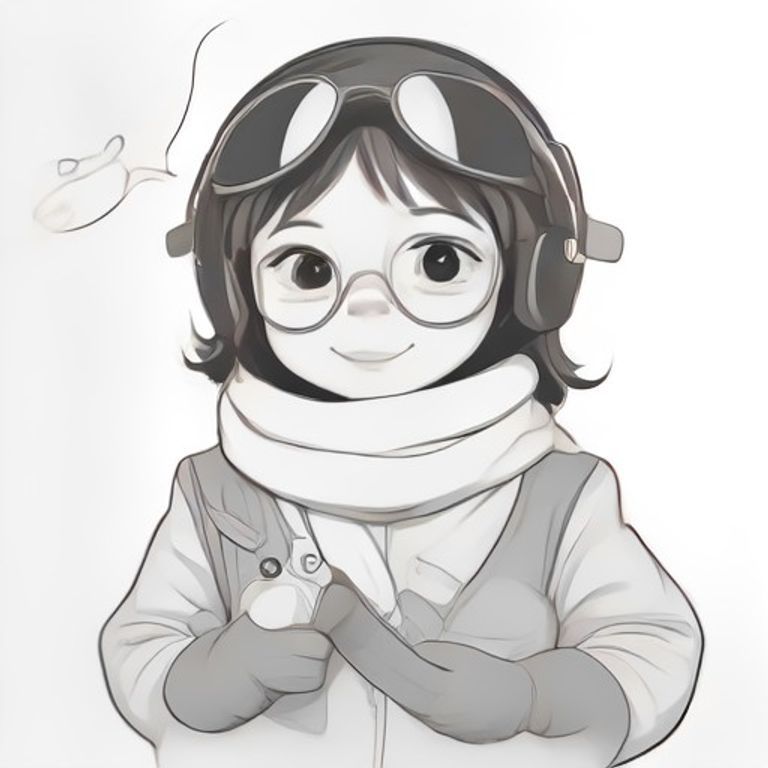 하늘을 날아가는 아기 매 파일럿 조종사