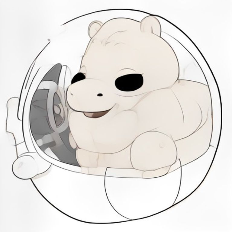 신나게 버스를 운전하는 아기 하마 기사님