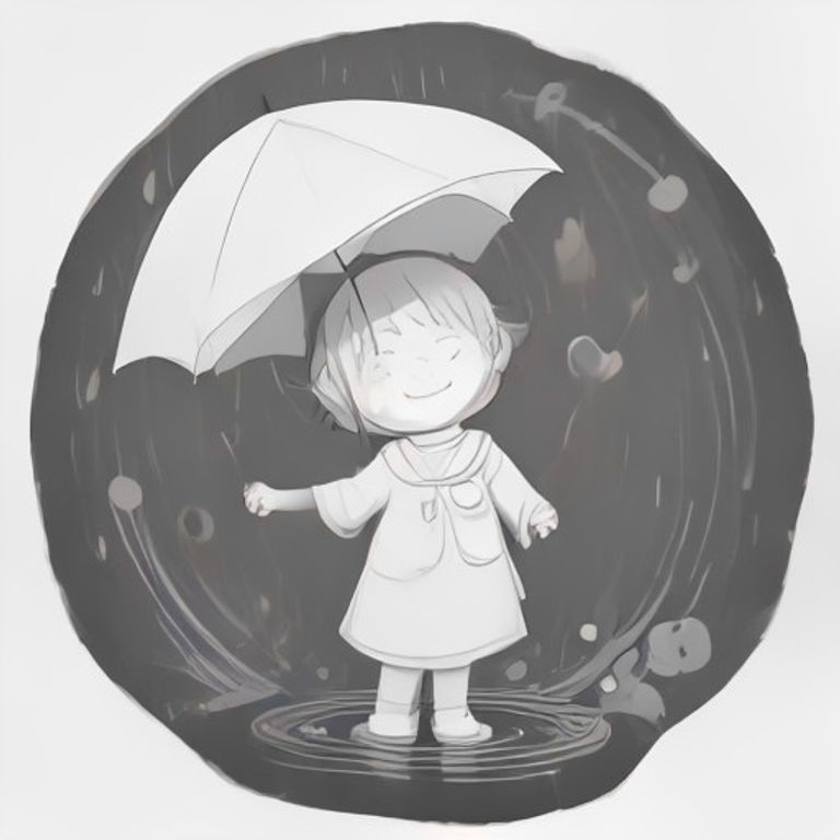 촉촉한 봄비 소리와 꼬마 우산