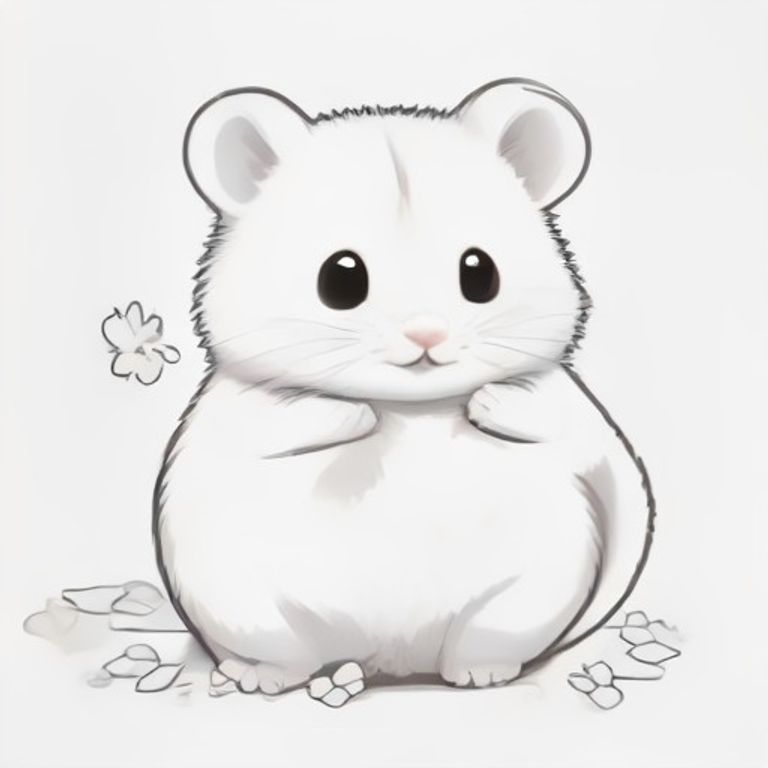 볼에 해바라기씨 가득한 아기 햄스터