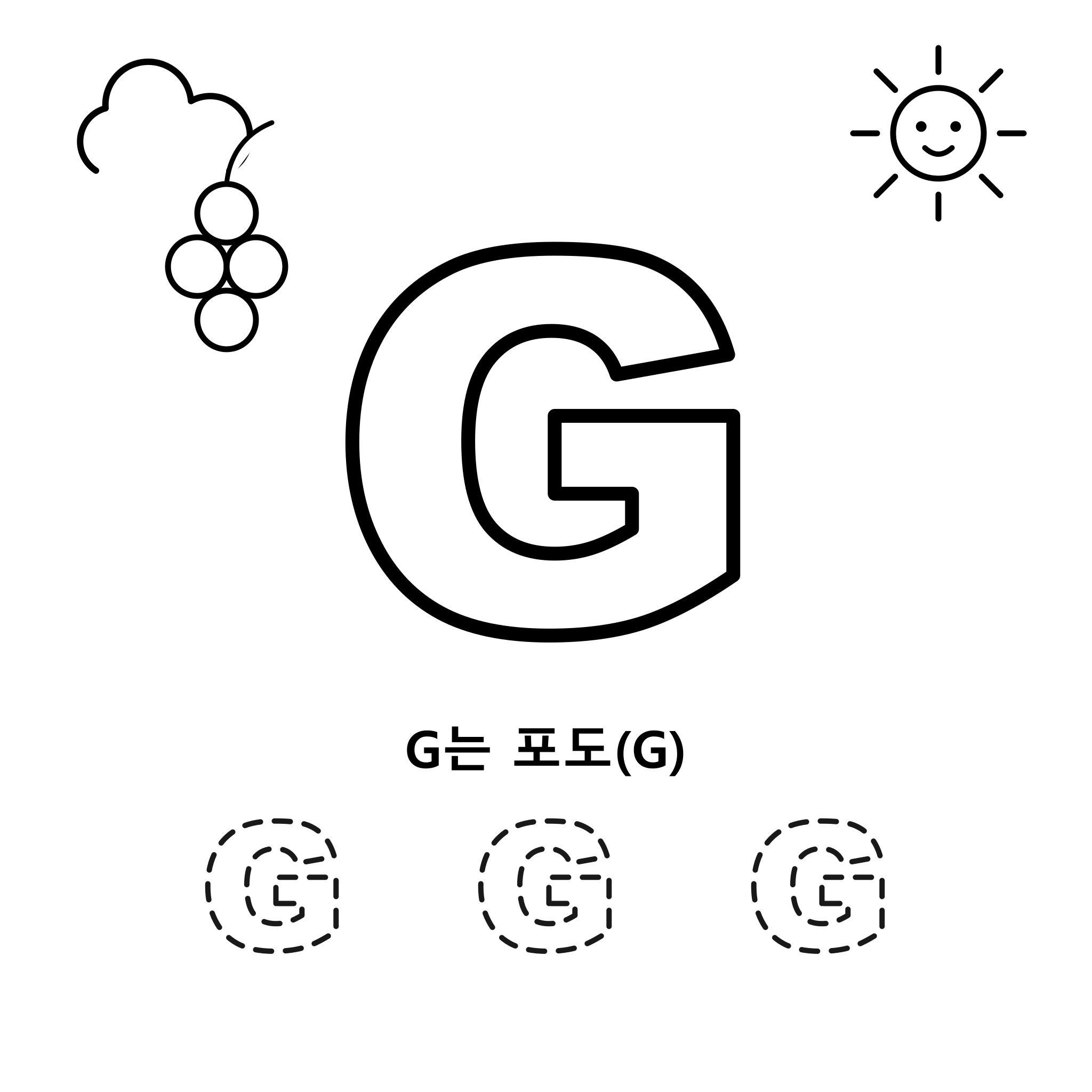 알파벳 G — 포도(Grape)