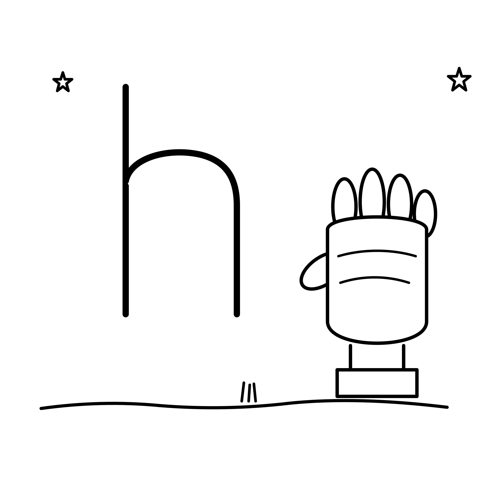 알파벳 h — 손바닥(Hand)