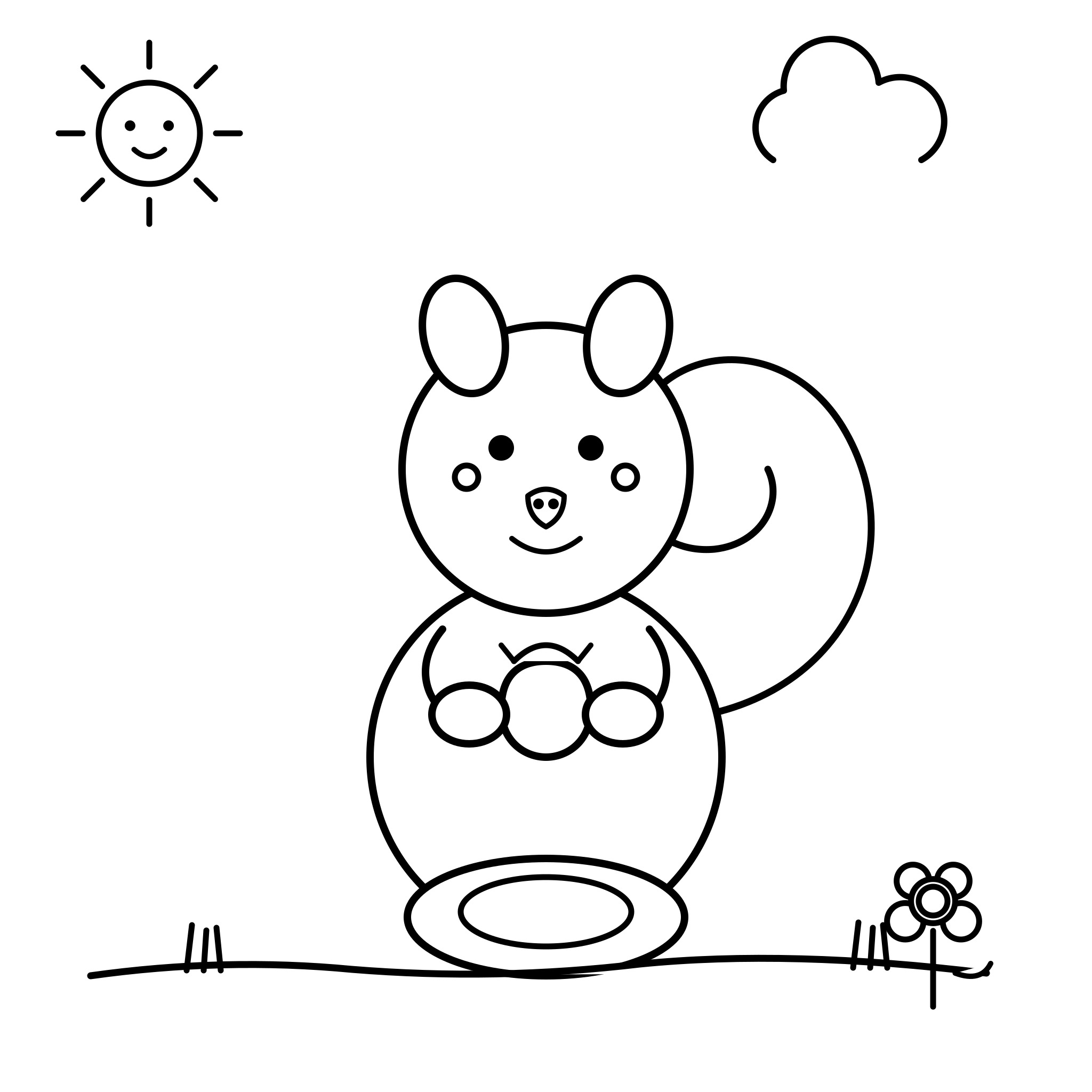도토리 모으는 다람쥐