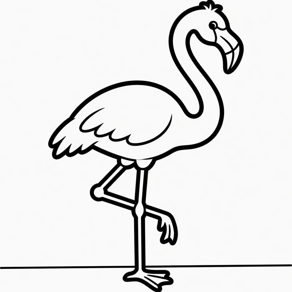한 발로 선 홍학