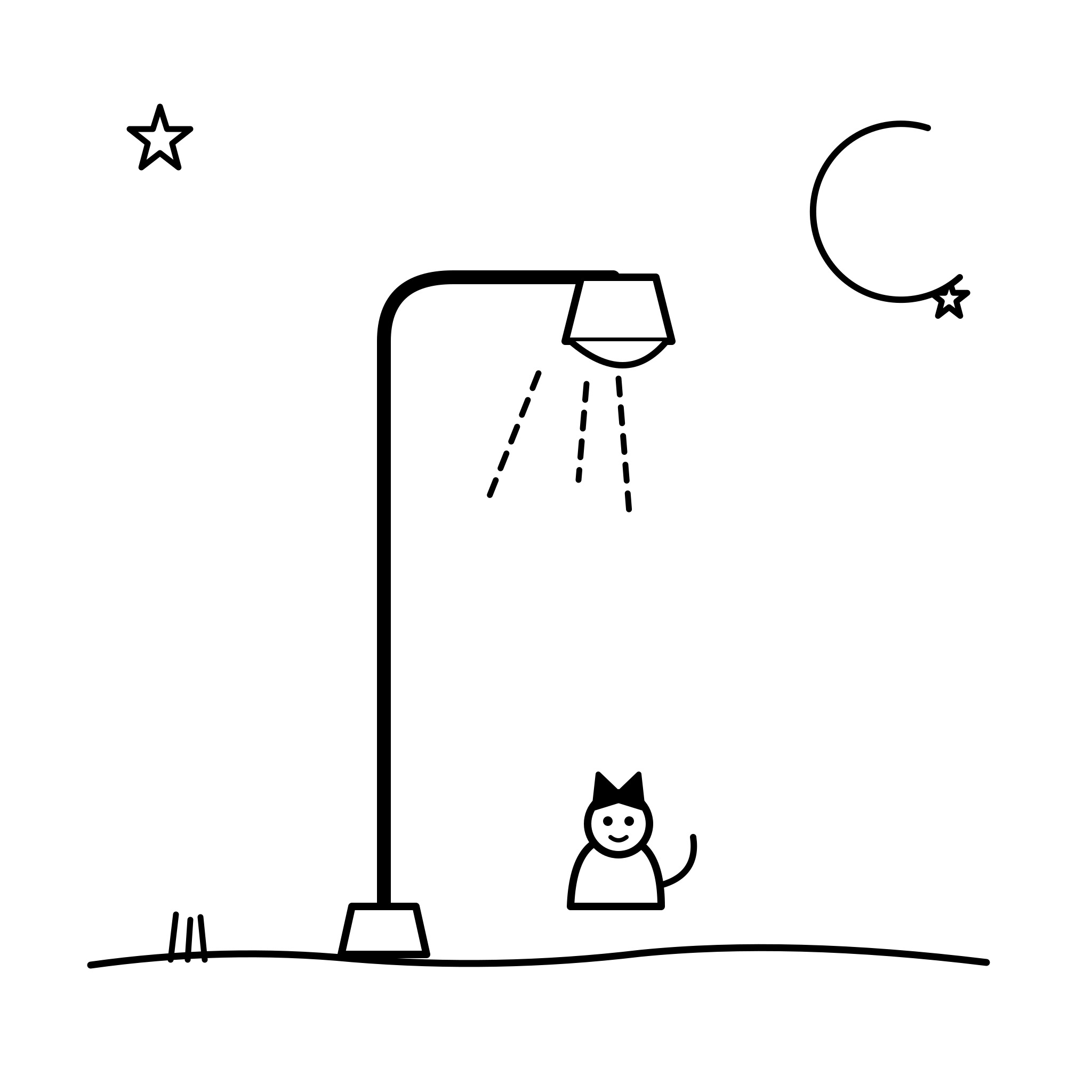 밝게 비추는 가로등