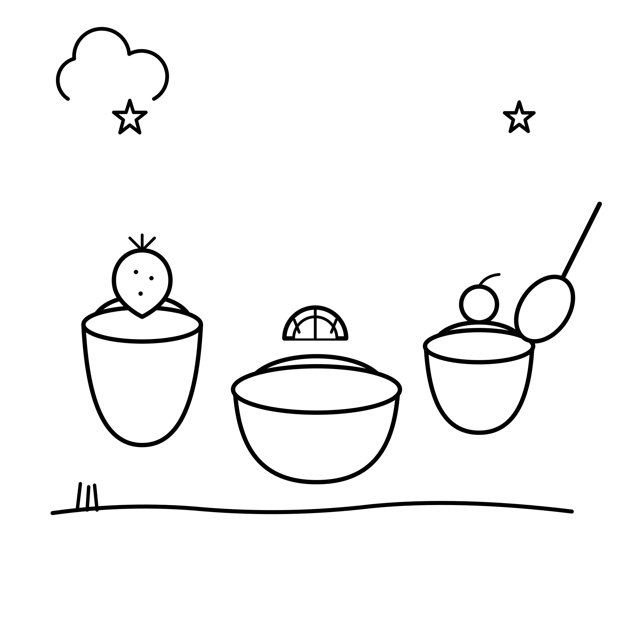 컵 젤리 3색