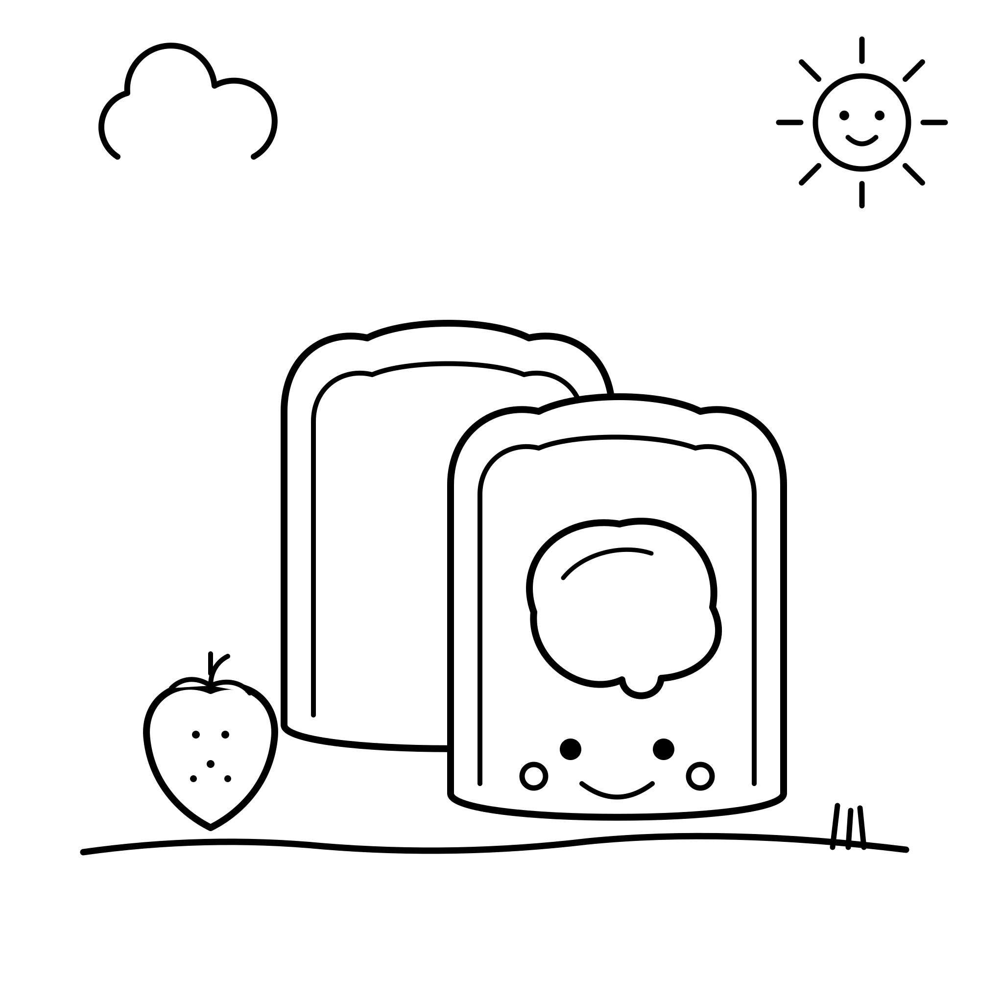 잼 바른 토스트