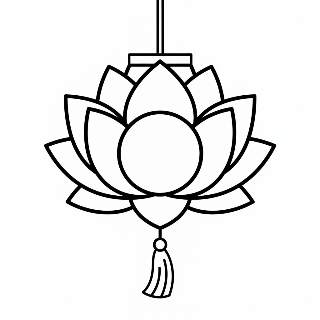 줄에 매달린 연등