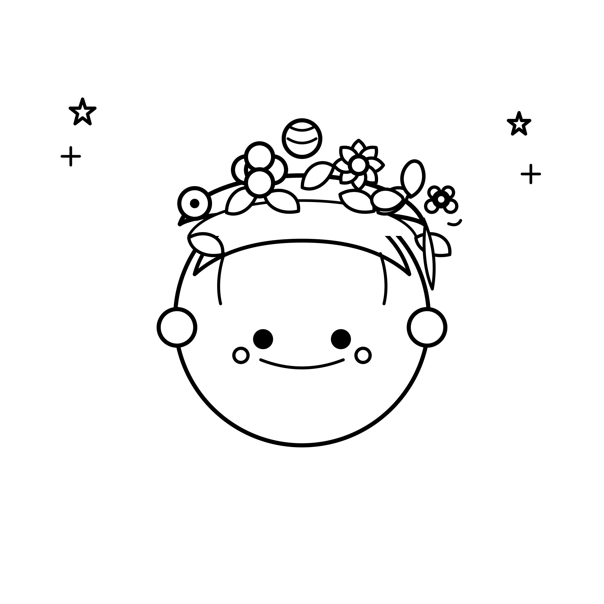 꽃 왕관 쓰기