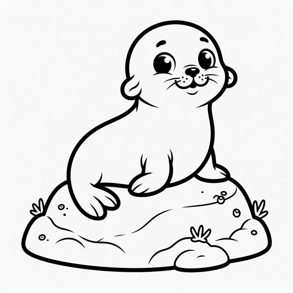 바위 위 물개