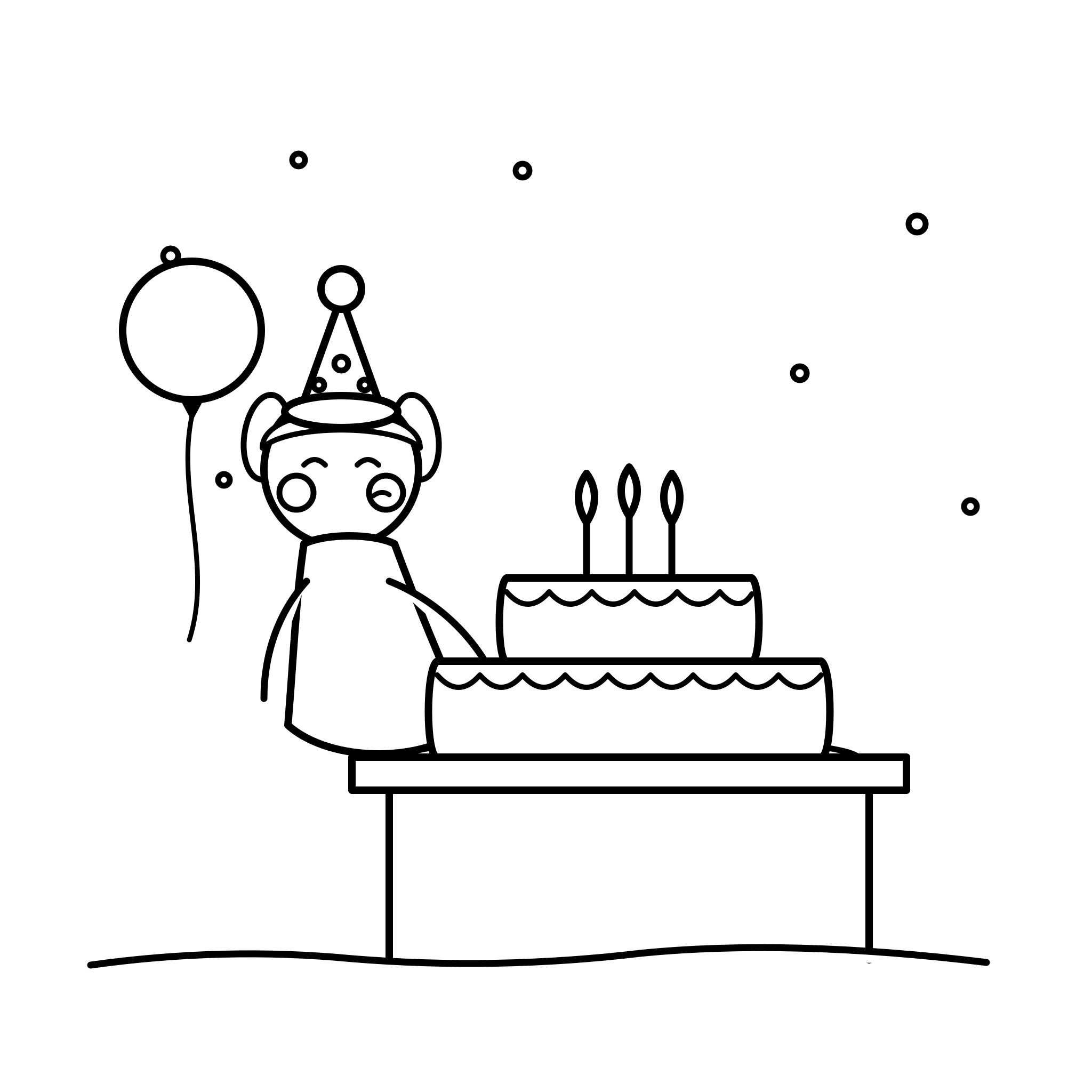 생일 촛불 끄는 공주