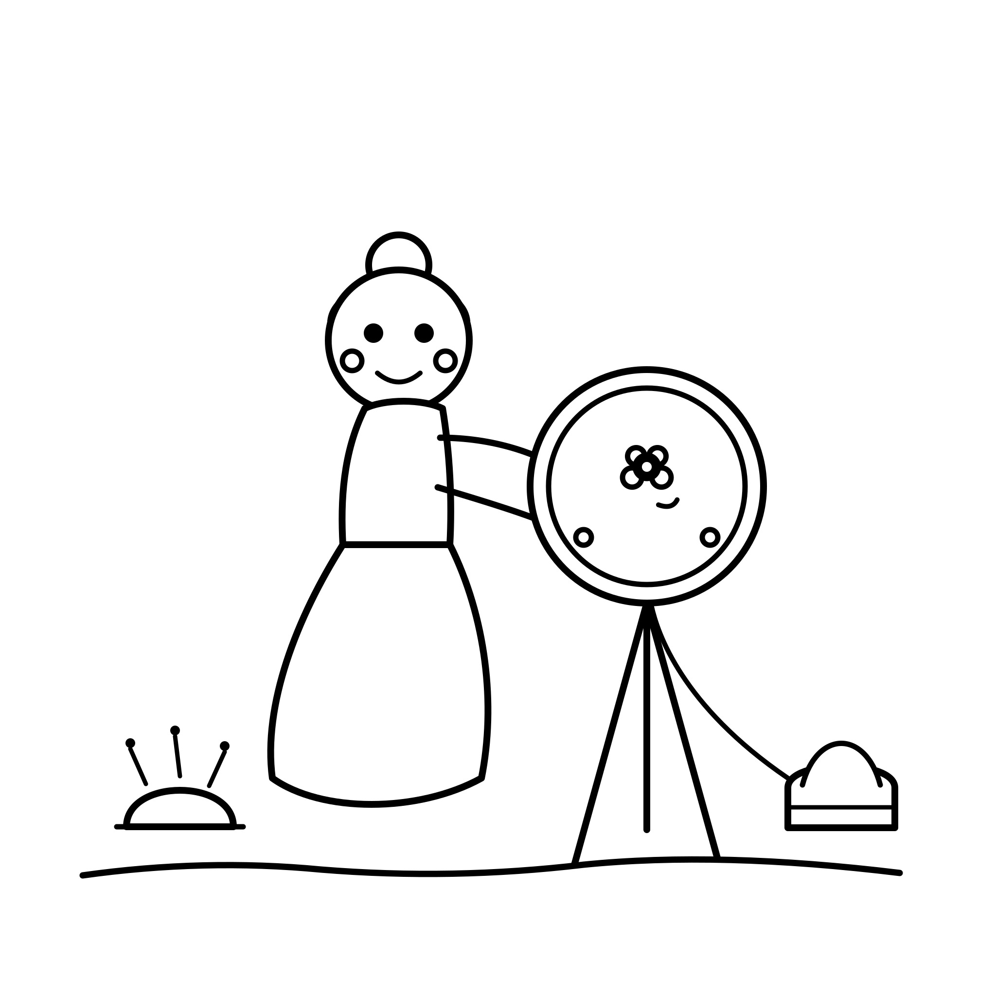 자수 놓는 공주