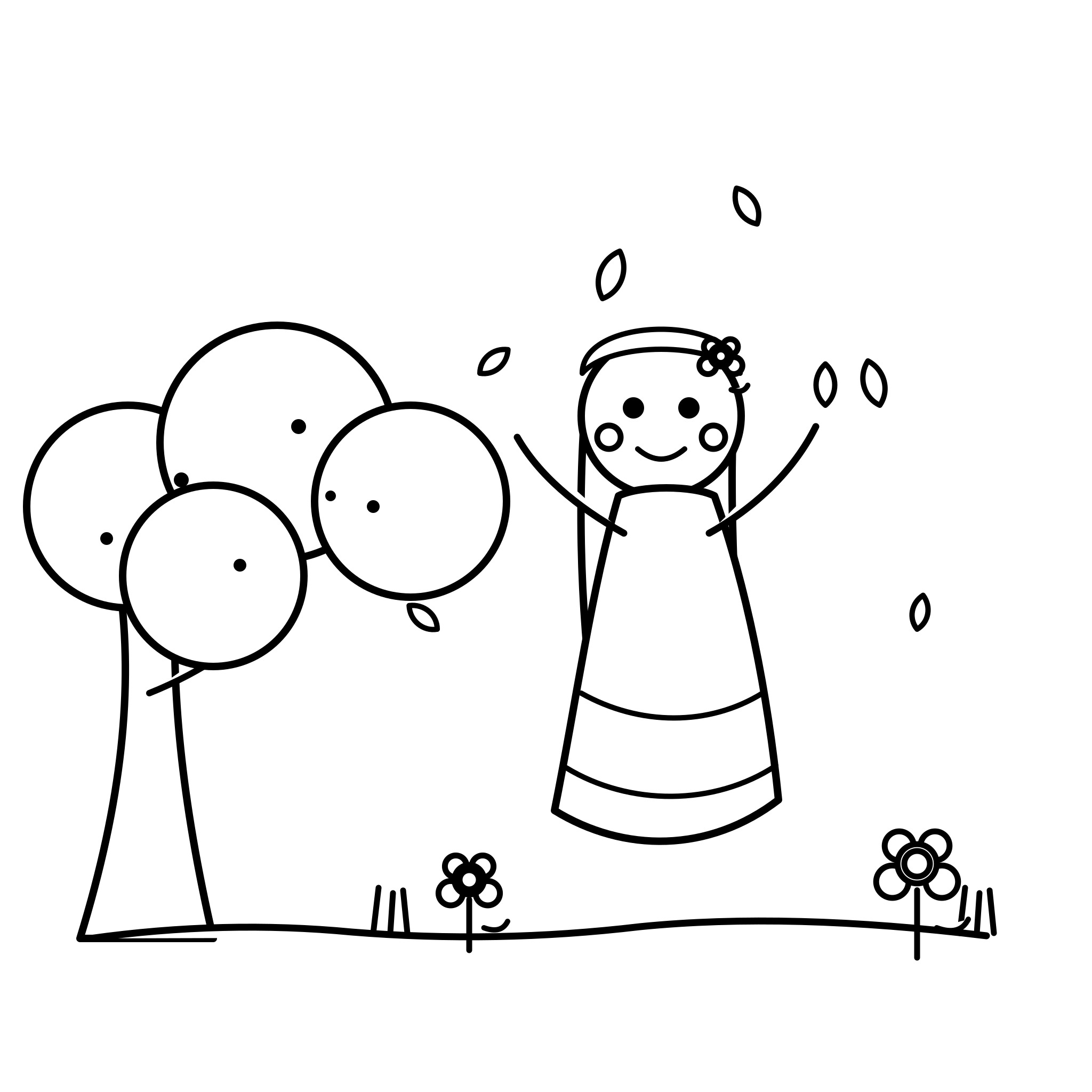 벚꽃 흩날리는 봄 공주