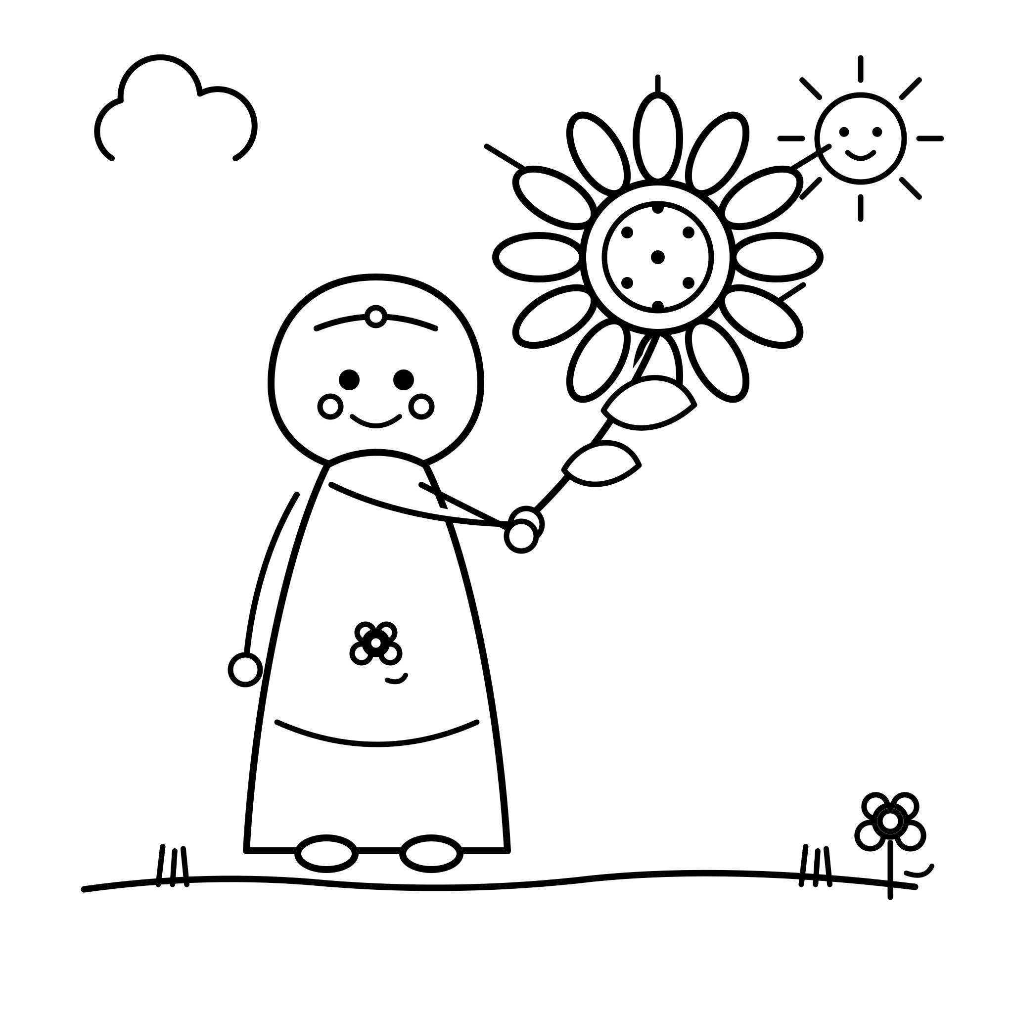 해바라기 든 공주님