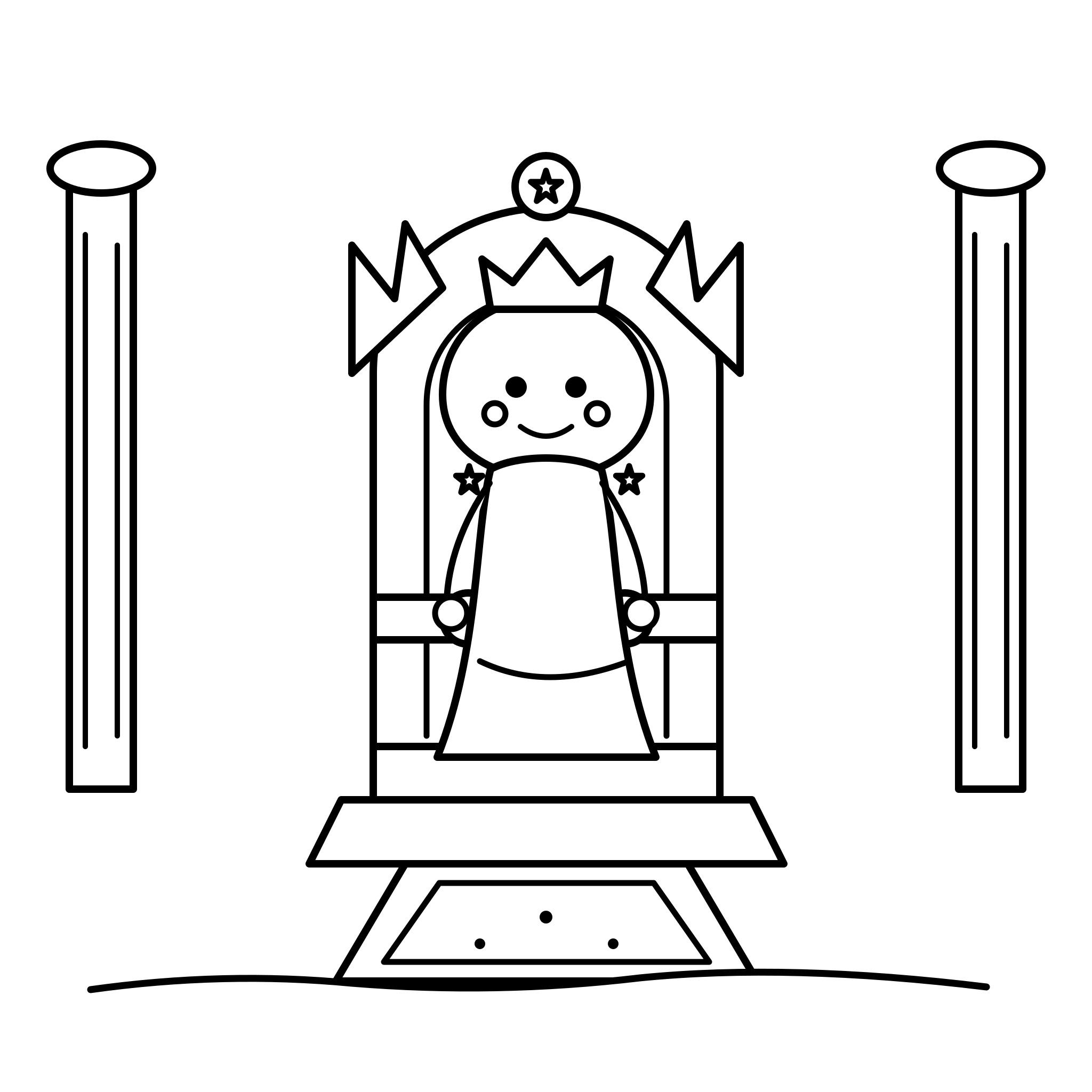 옥좌에 앉은 공주님