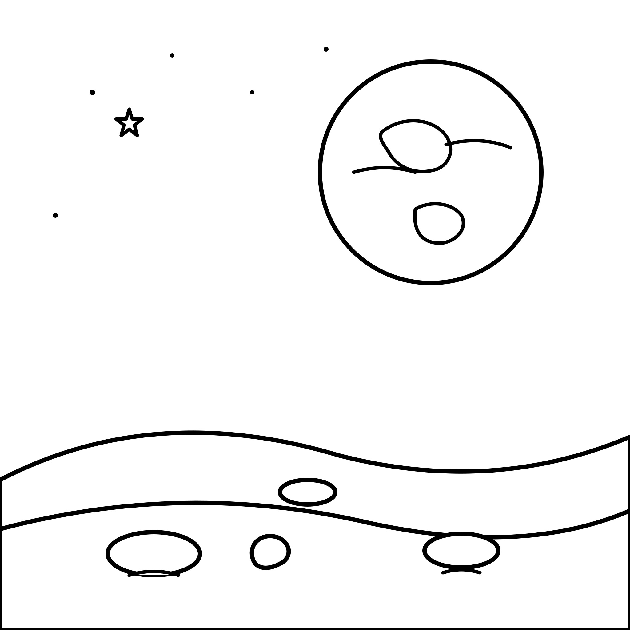 달 밤 풍경