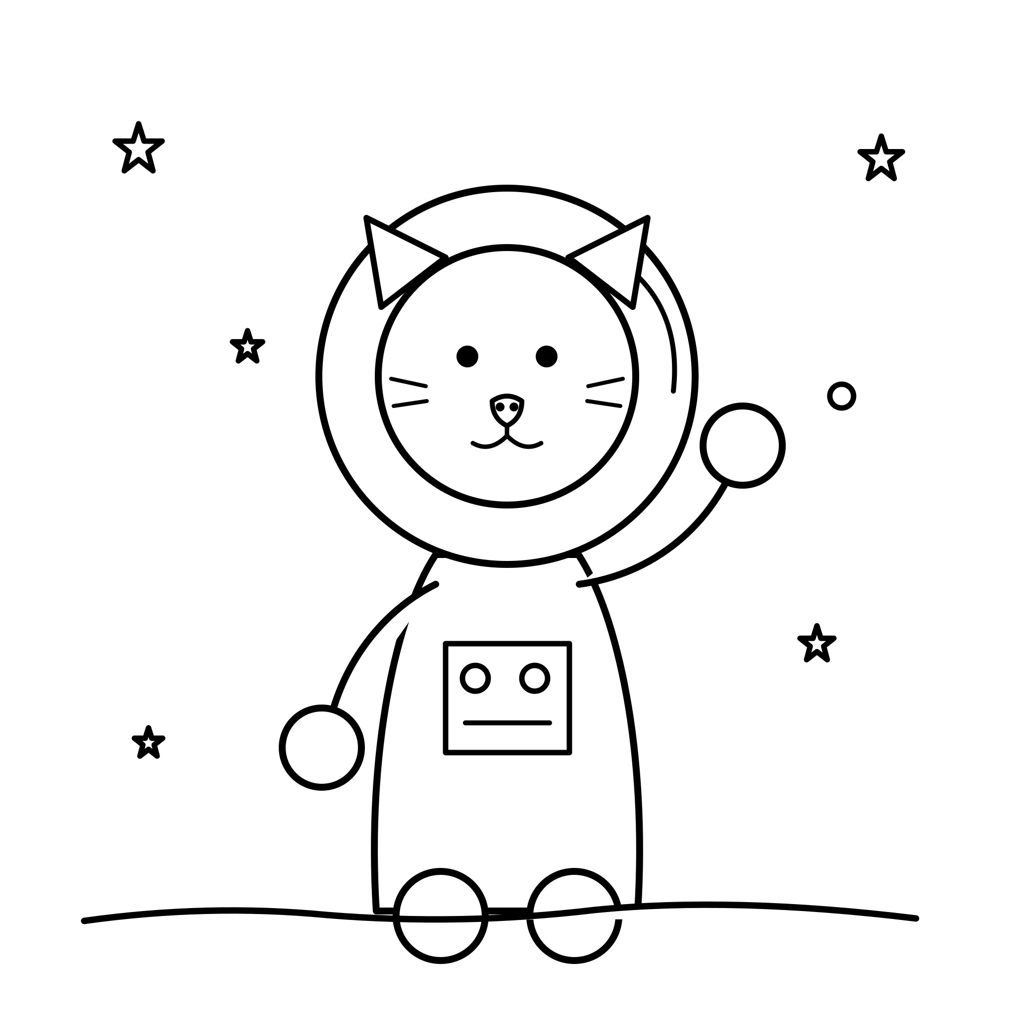 우주 헬멧 쓴 고양이
