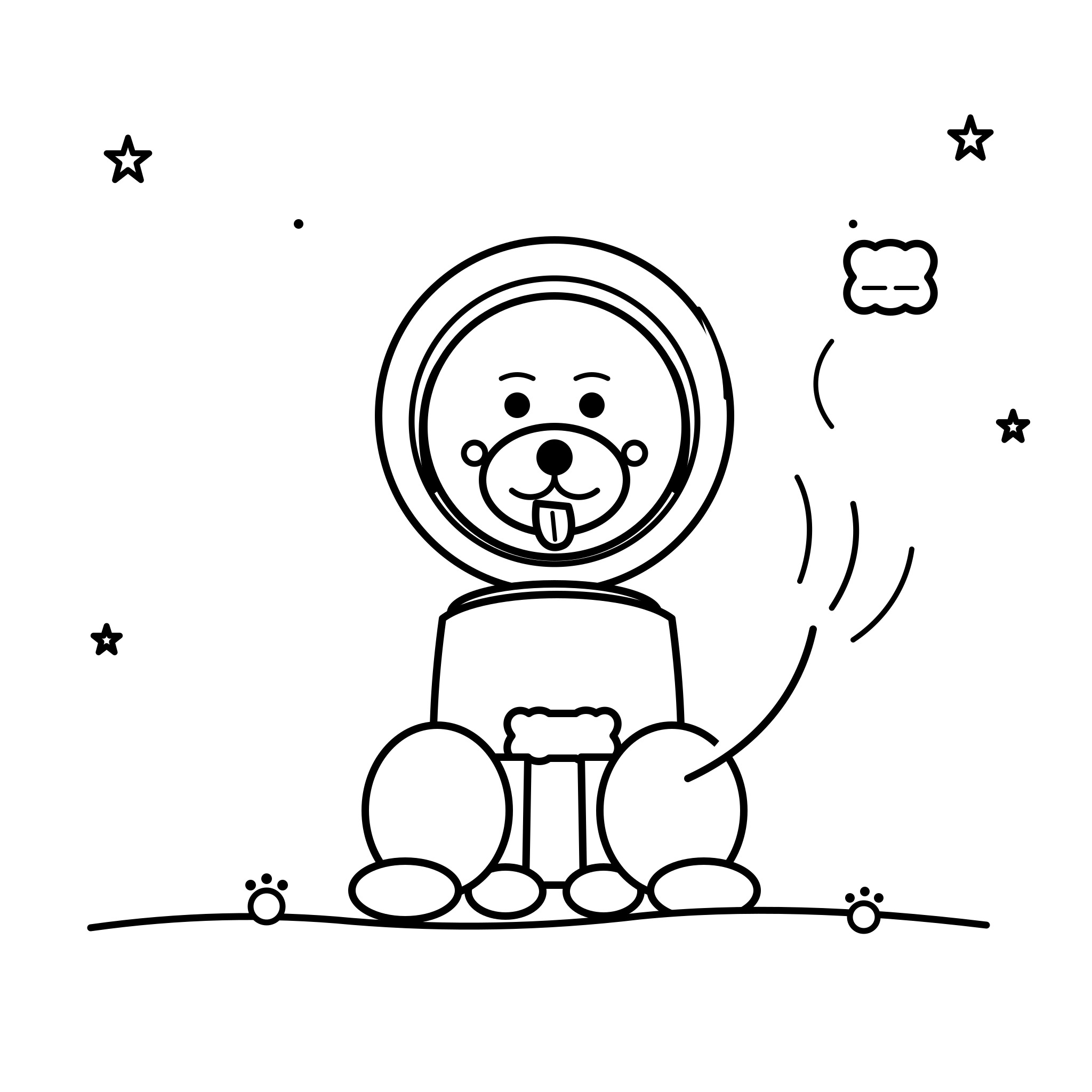 우주 헬멧 강아지