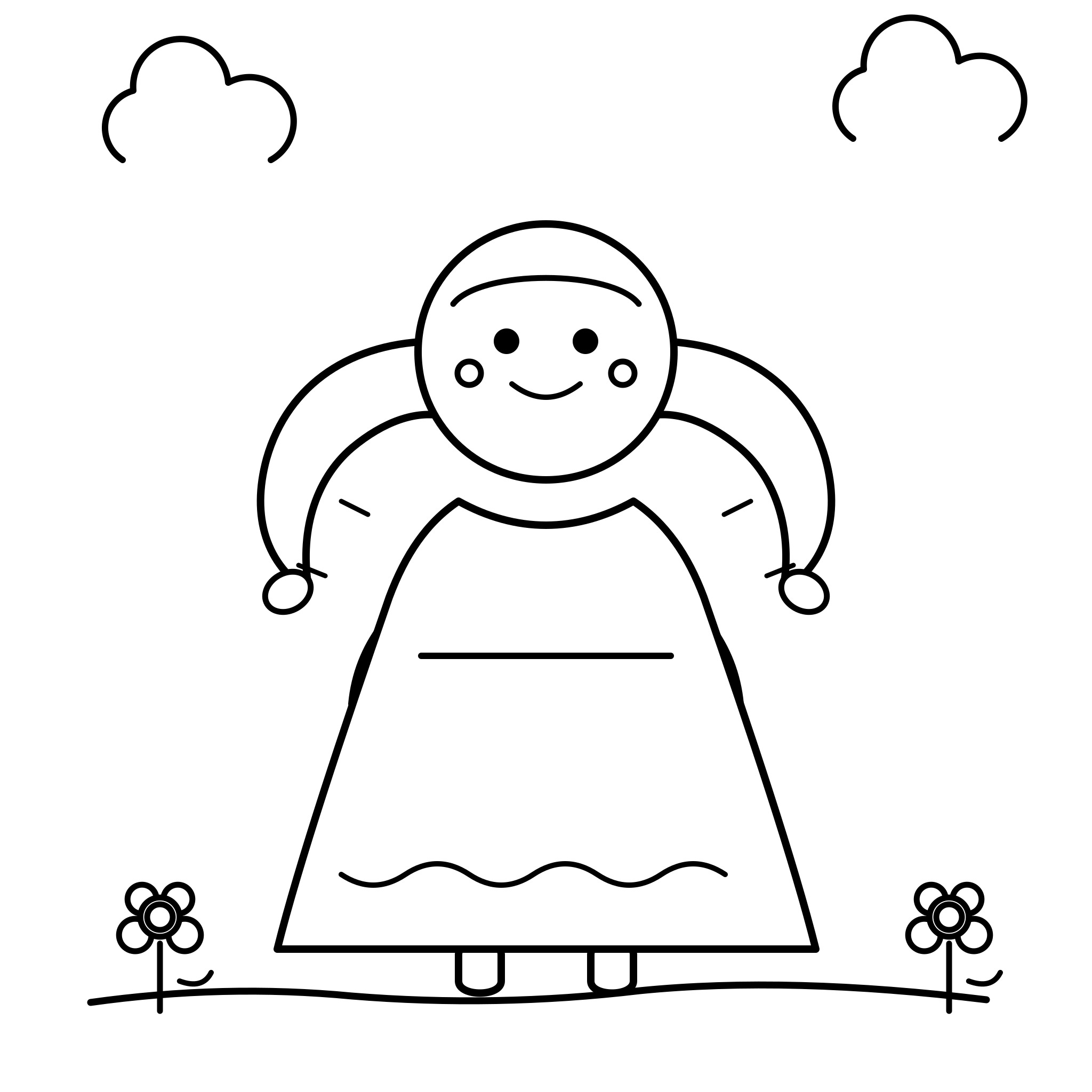 머리 땋은 인형
