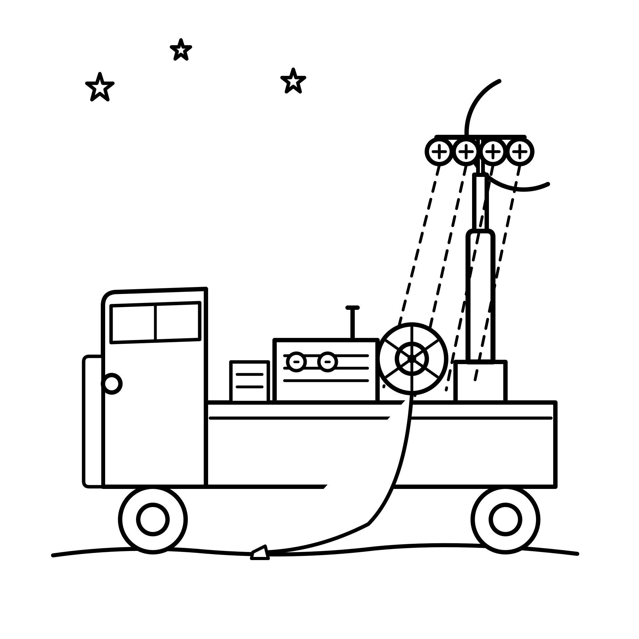 밤새 복구 긴급 작업차