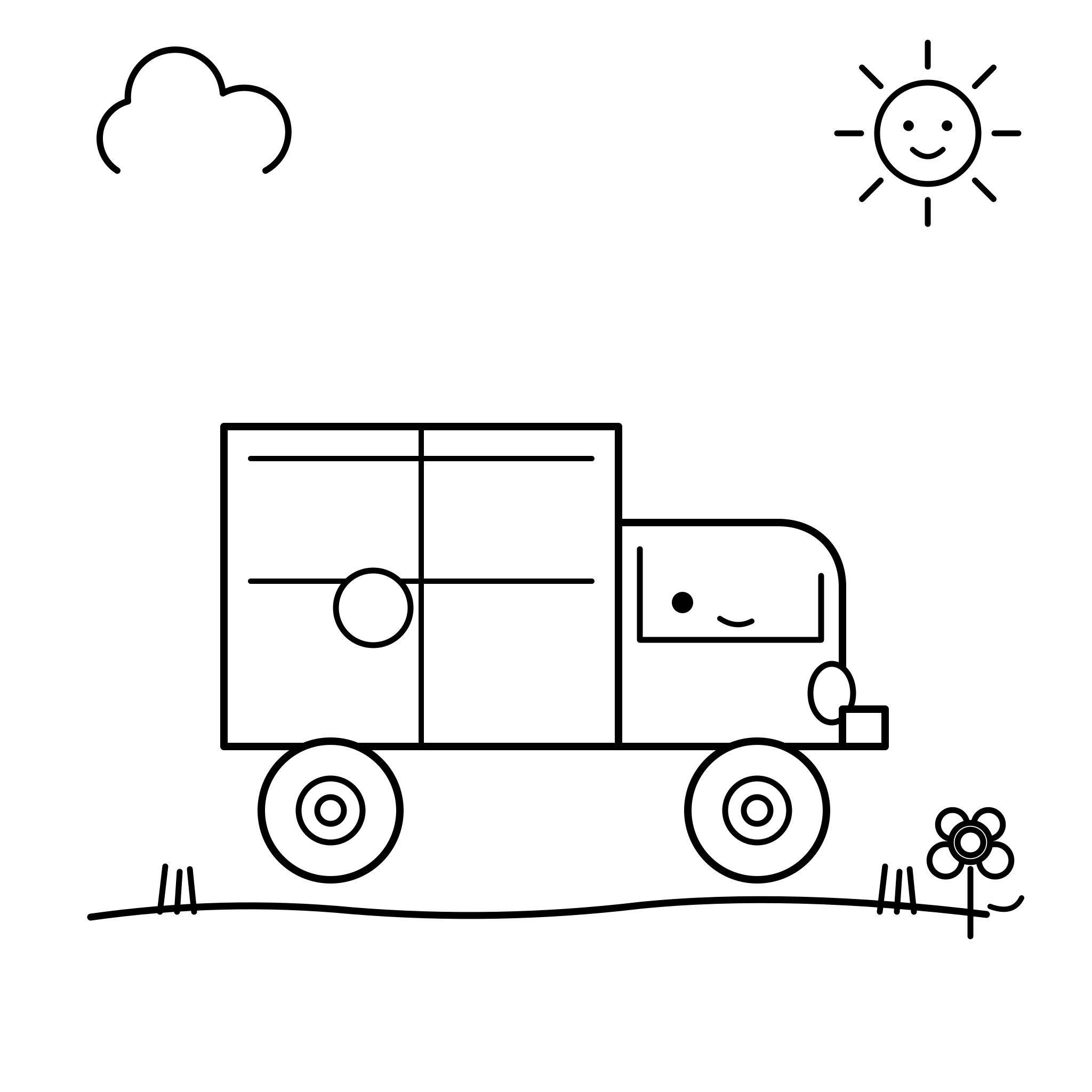 짐 가득 트럭