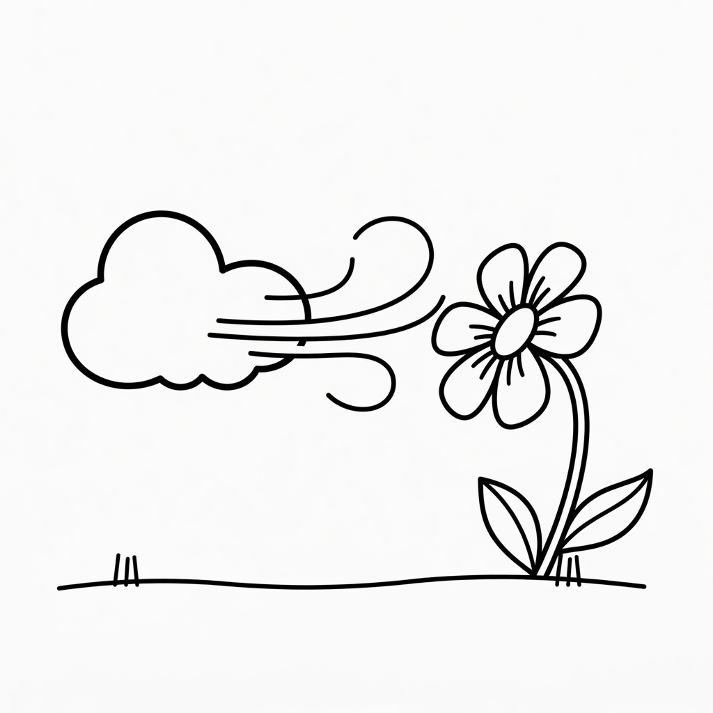 꽃 기울이는 바람